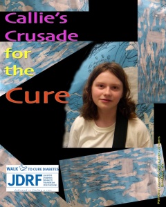 Callie's Crusade for the Cure, the JDRF Walk to Cure Diabetes, Oct. 3rd